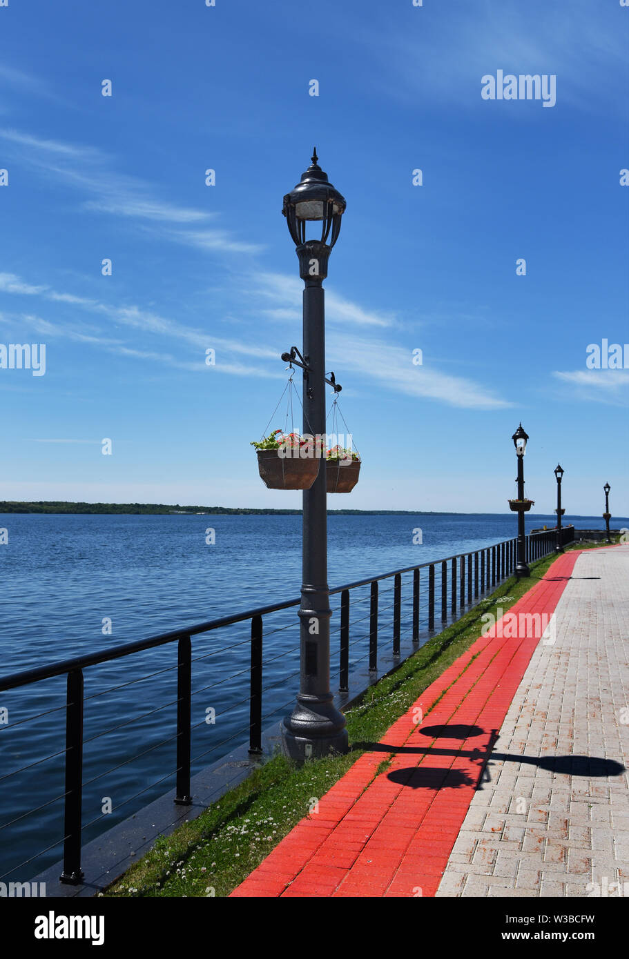 Pathway along St. Lawrence River Stock Photo Alamy