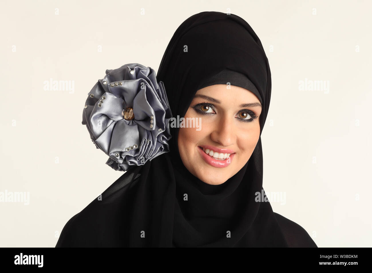 Portrait of an Arabian woman smiling Stock Photo