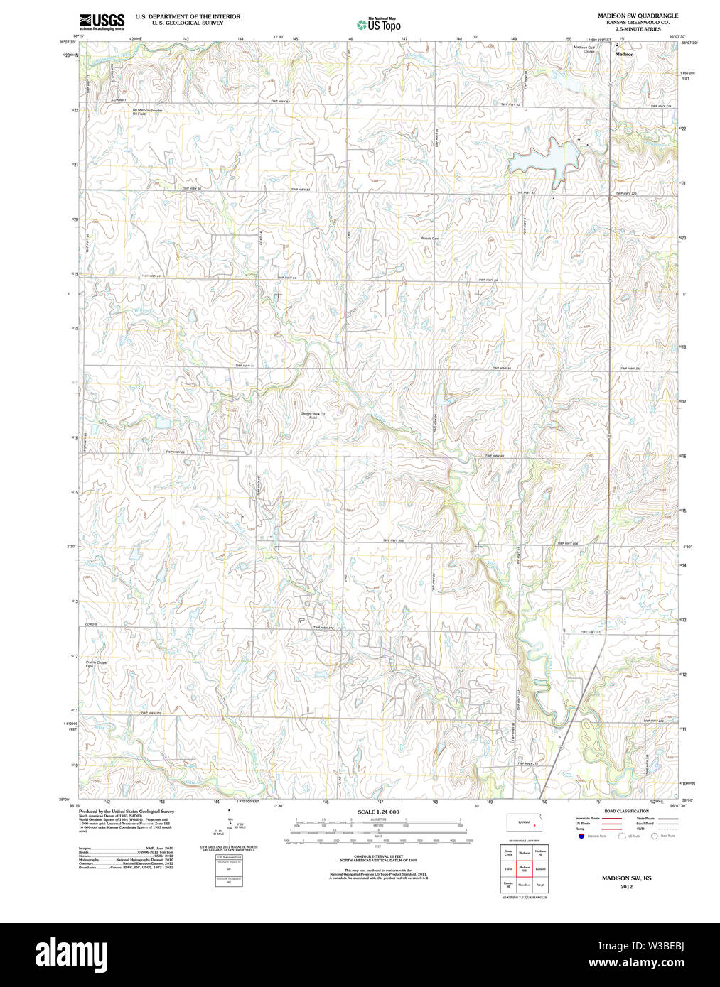 Map of madison kansas hires stock photography and images Alamy