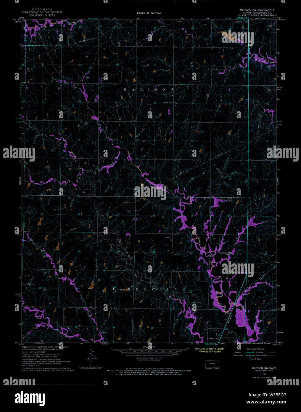 Map of madison kansas hires stock photography and images Alamy