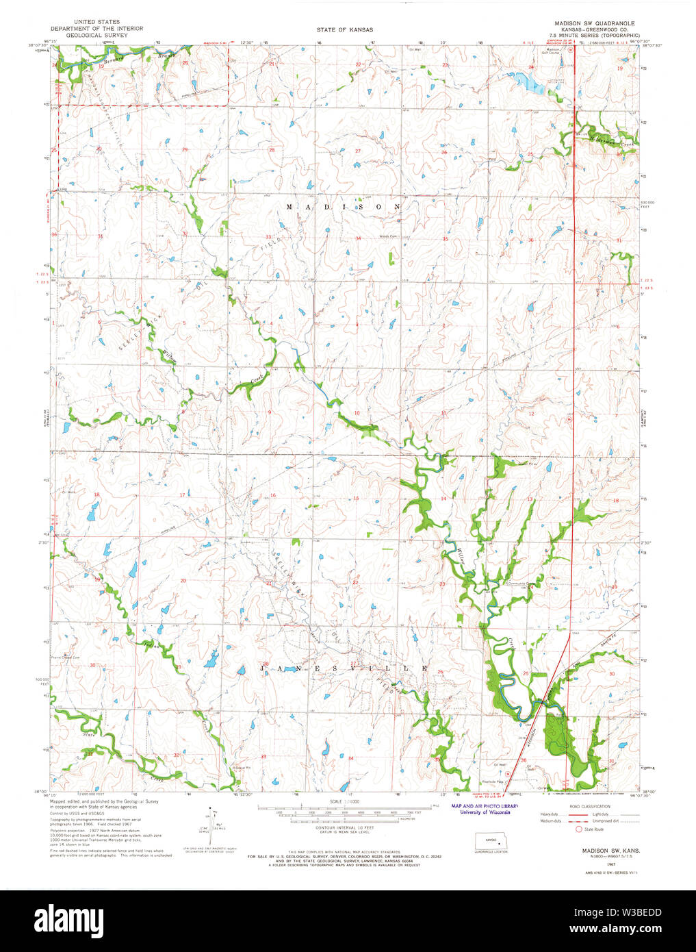 Map of madison kansas hires stock photography and images Alamy