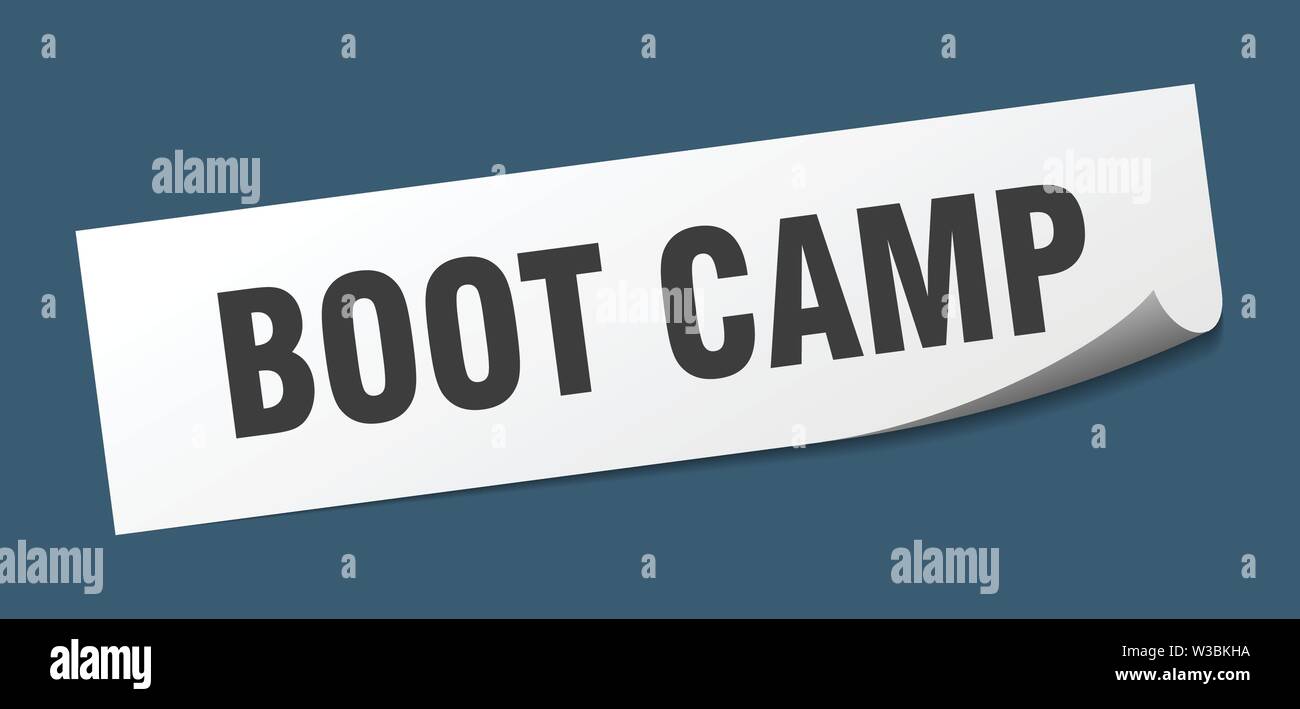 boot camp sticker. boot camp square isolated sign. boot camp Stock Vector