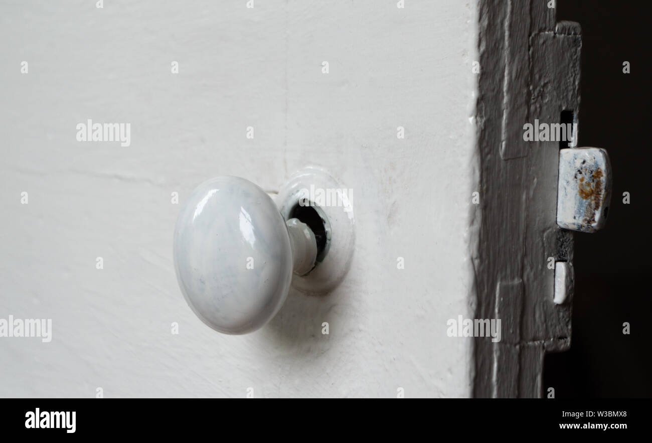 Broken Door Knob Stock Photo Alamy