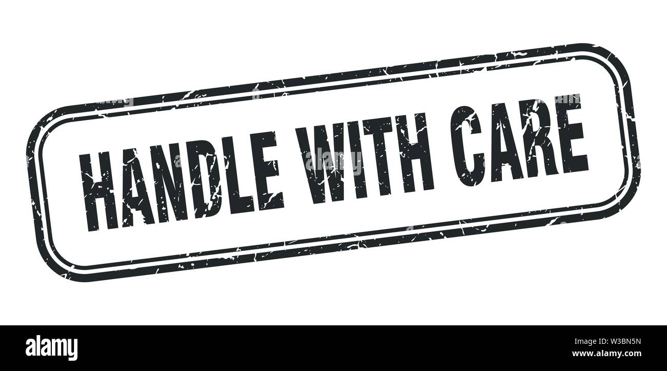handle with care stamp. handle with care square grunge sign. handle with care Stock Vector Image