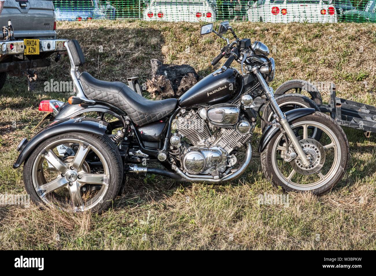 Fastrikes, three-wheeled motorcycle at Autofest, Winchester Auto Barn, Sutton Scotney, Hampshire, UK Stock Photo