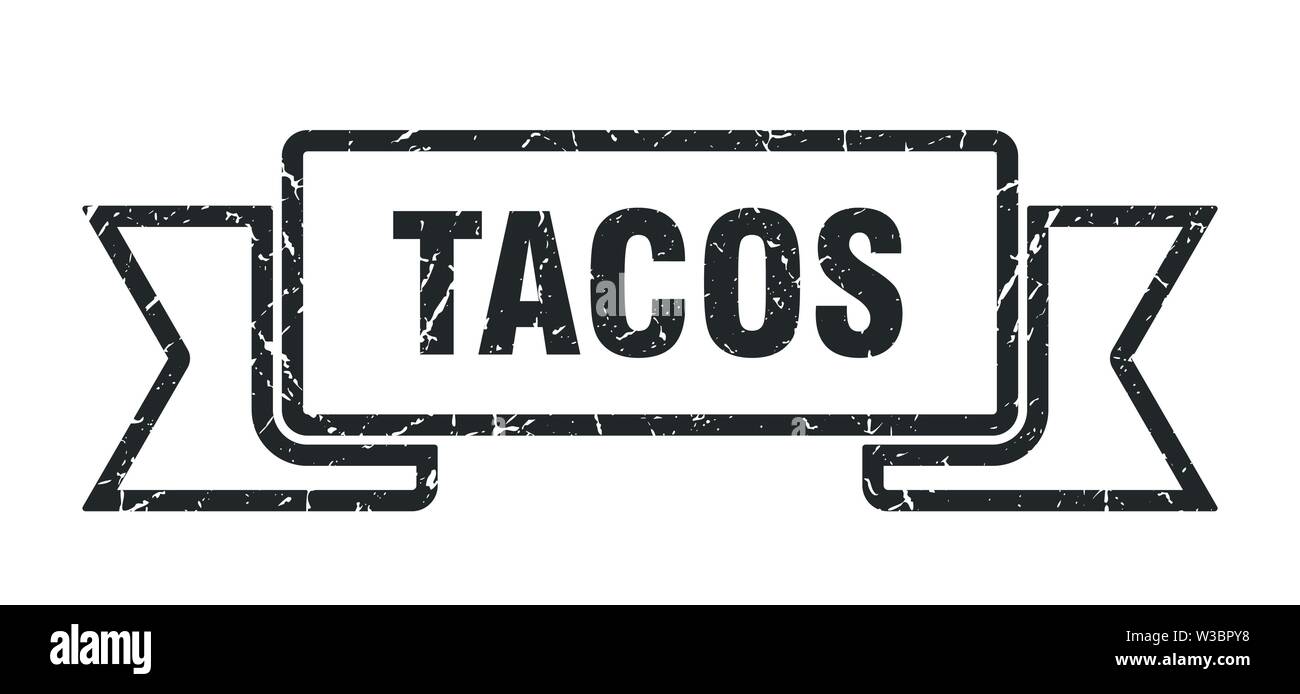 tacos grunge ribbon. tacos sign. tacos banner Stock Vector Image & Art