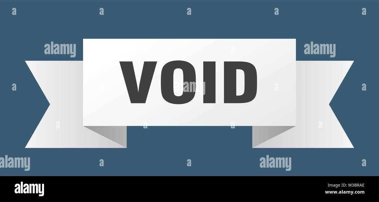 void ribbon. void isolated sign. void banner Stock Vector Image & Art ...
