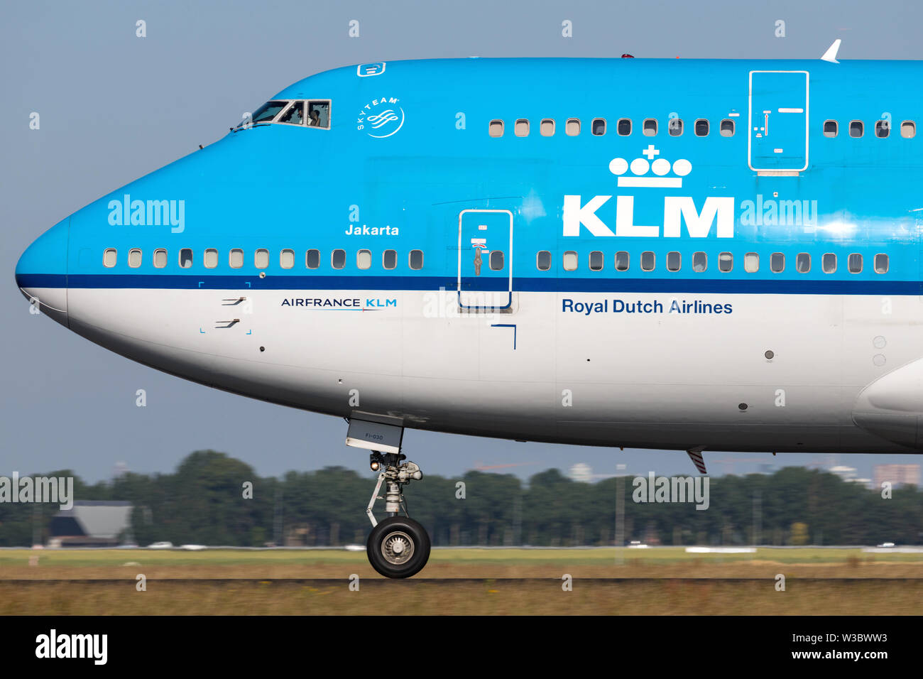 Dutch KLM Boeing 747-400 with registration PH-BFI on take off roll