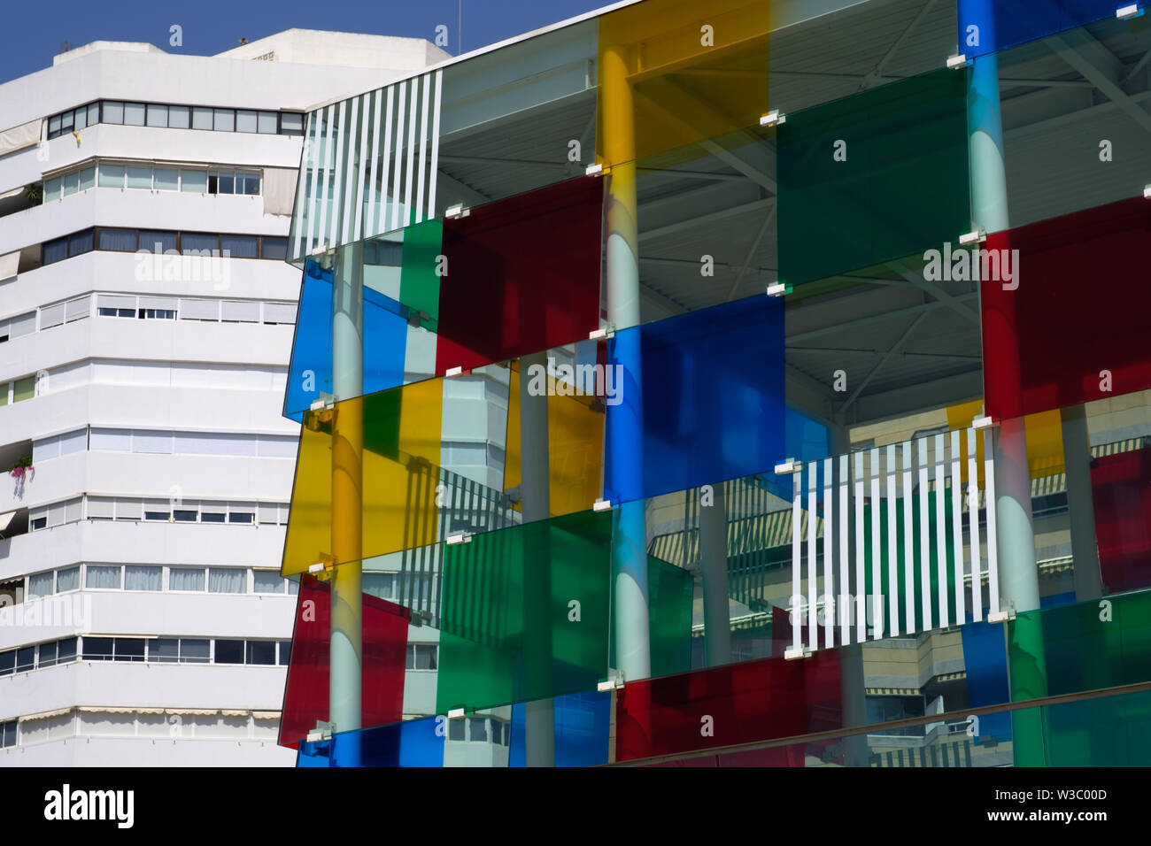 Pompidou Centre in the city of Malaga, Andalucia, Costa del Sol, Spain Stock Photo
