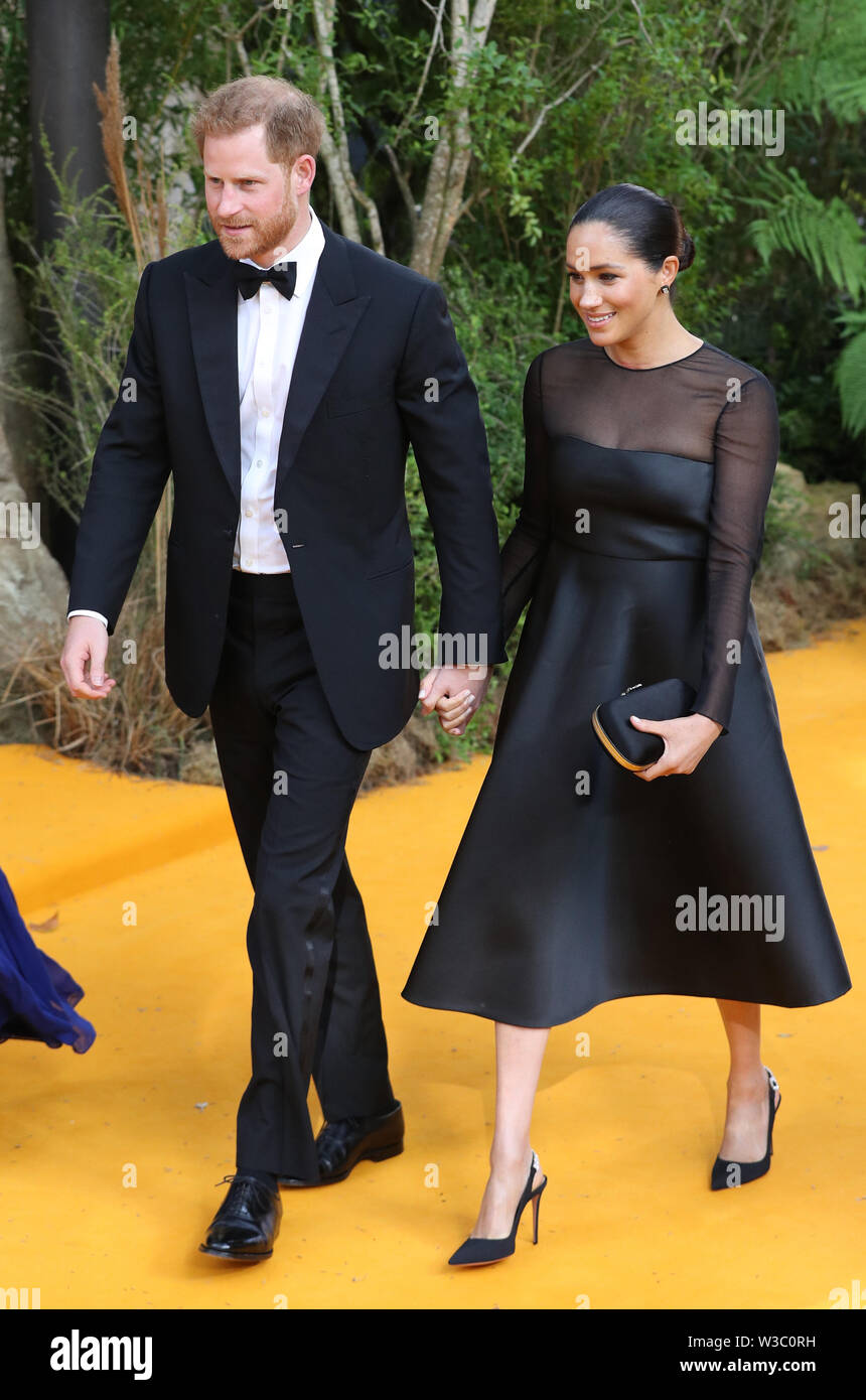 The Duke and Duchess of Sussex attend the European Premiere of Disney&rsquo;s