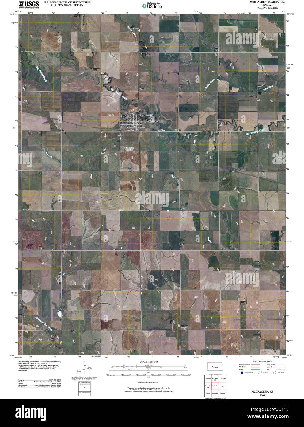 Mccracken kansas map hires stock photography and images Alamy