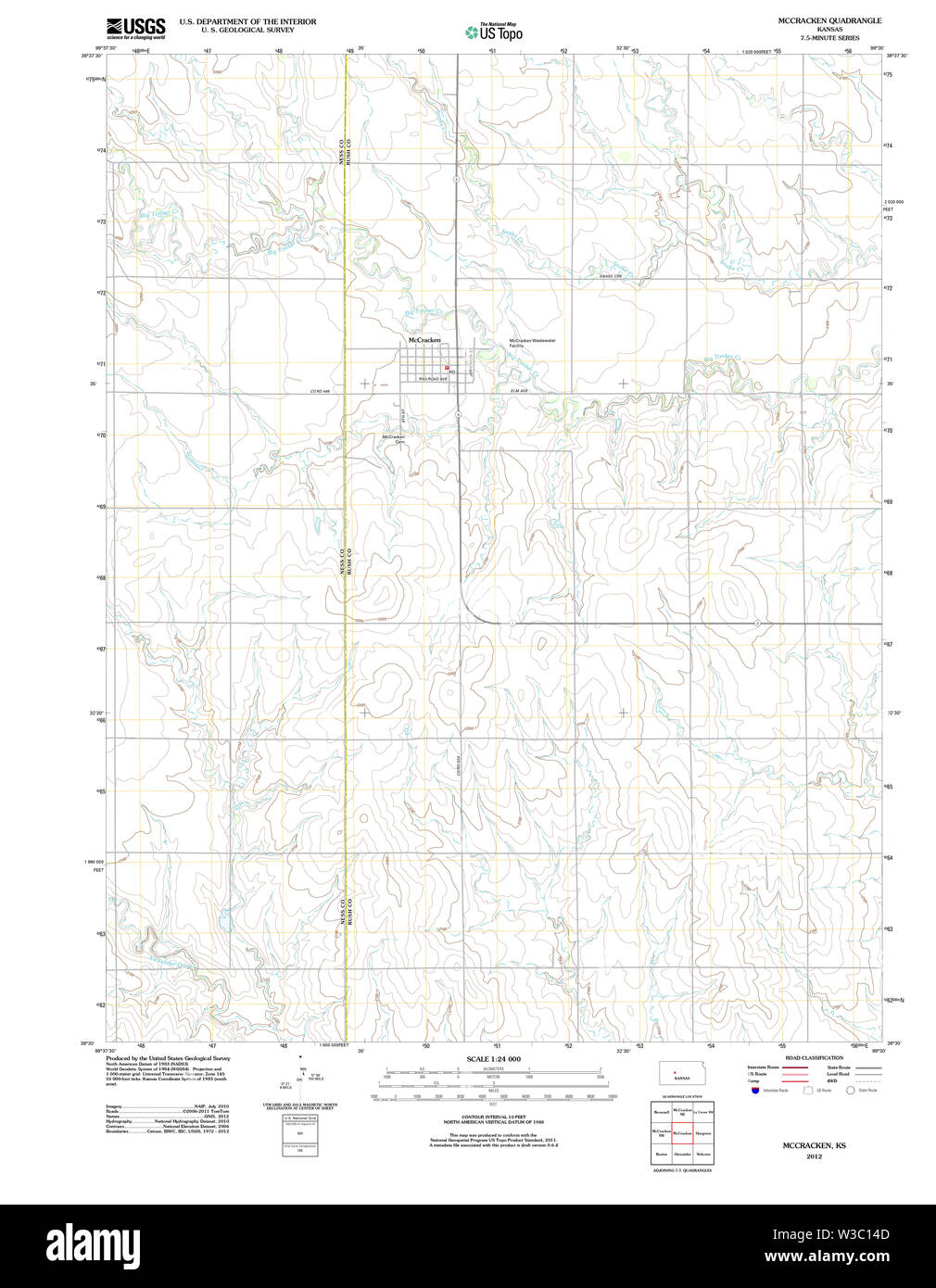 Mccracken kansas map hires stock photography and images Alamy