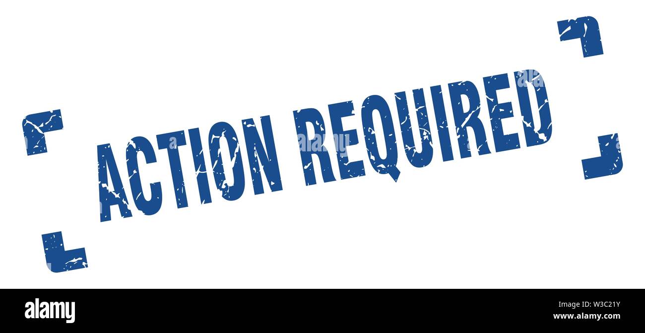 action required stamp. action required square grunge sign. action