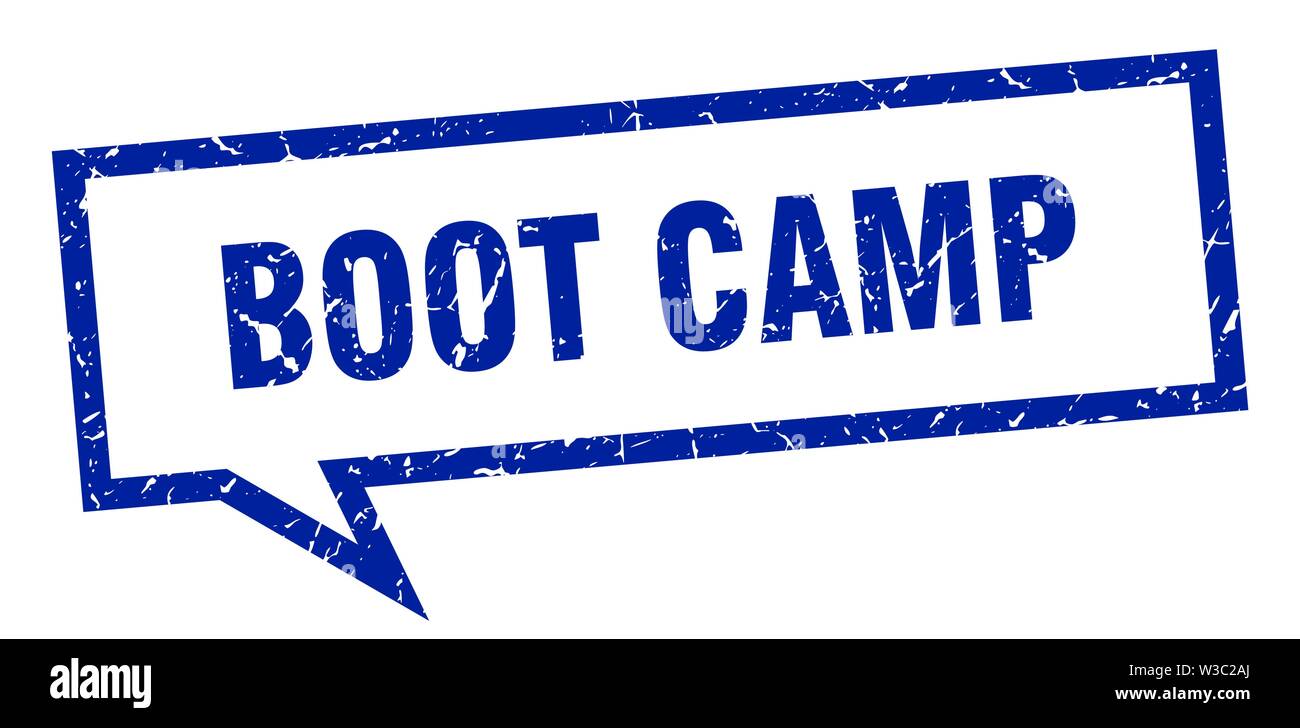 boot camp sign. boot camp square speech bubble. boot camp Stock Vector