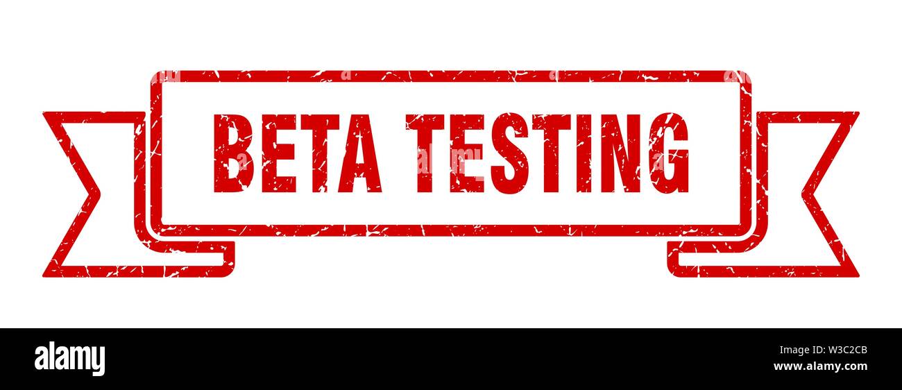 beta testing grunge ribbon. beta testing sign. beta testing banner Stock Vector