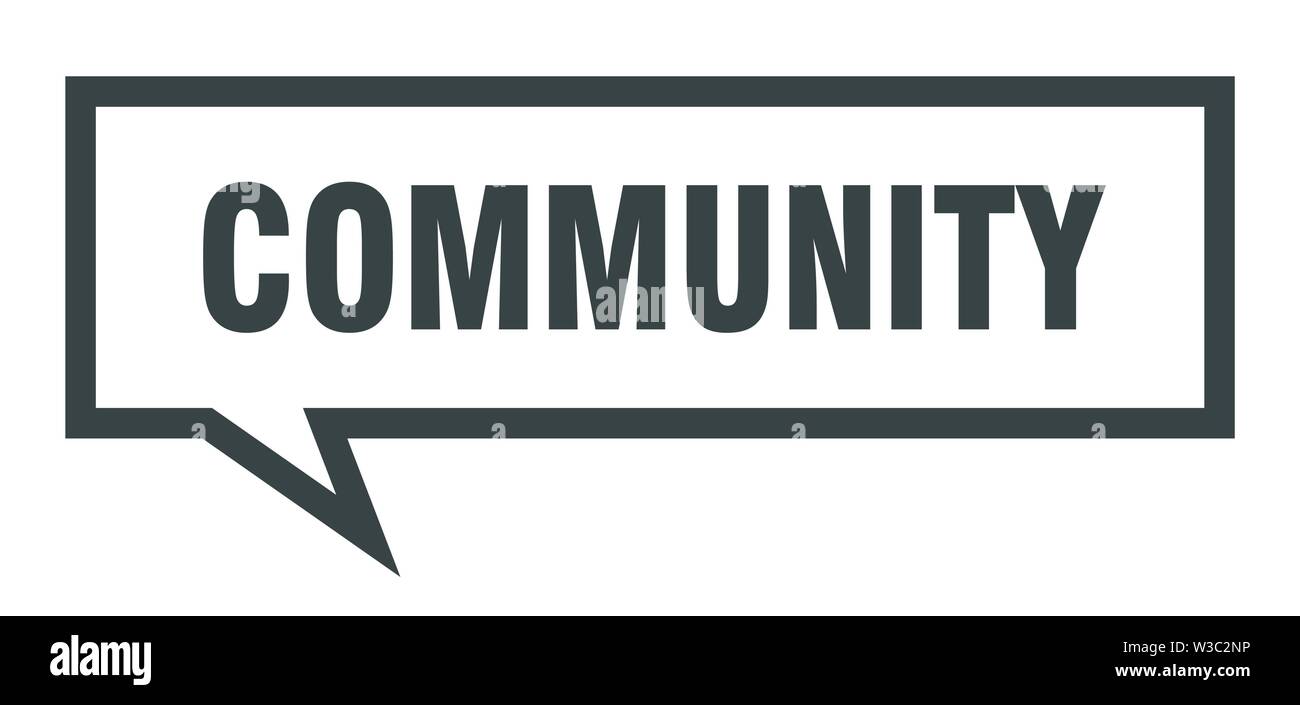 community sign. community square speech bubble. community Stock Vector ...