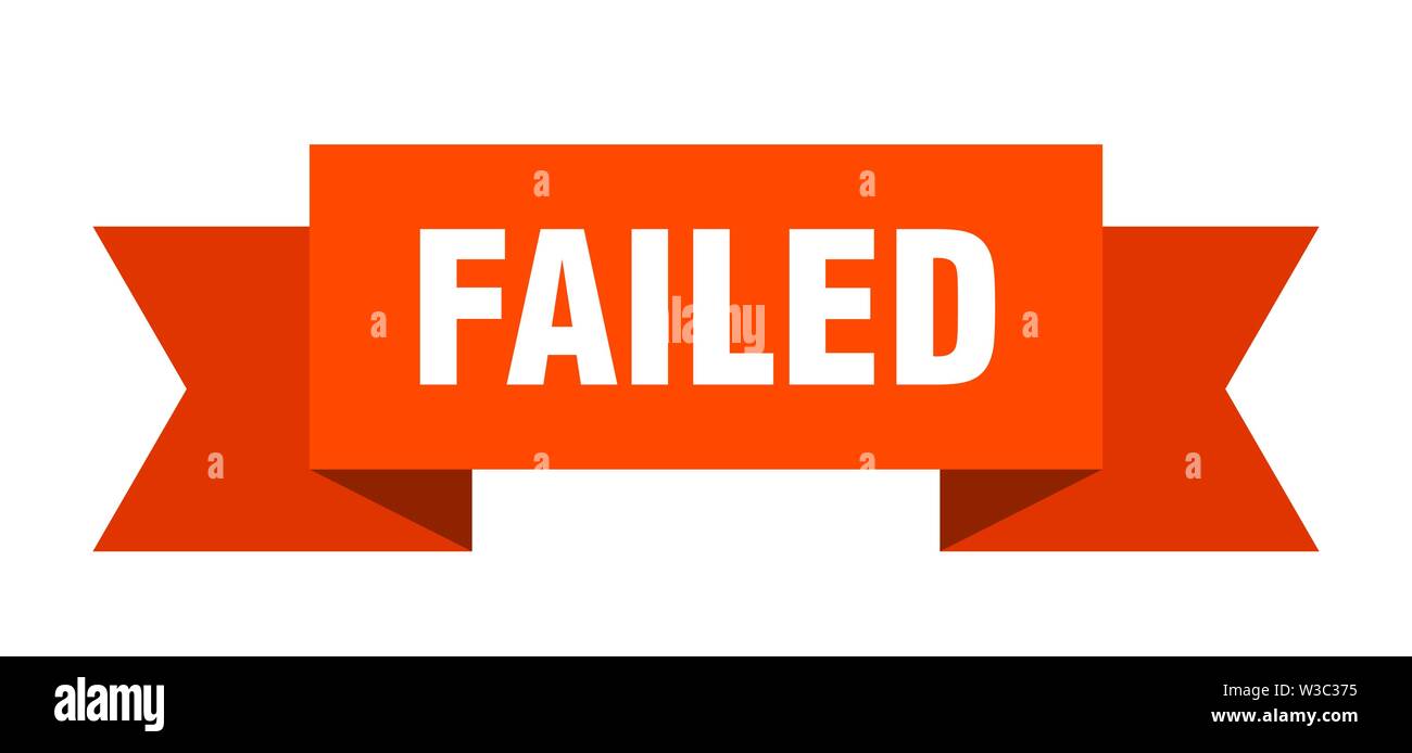 failed ribbon. failed isolated sign. failed banner Stock Vector Image