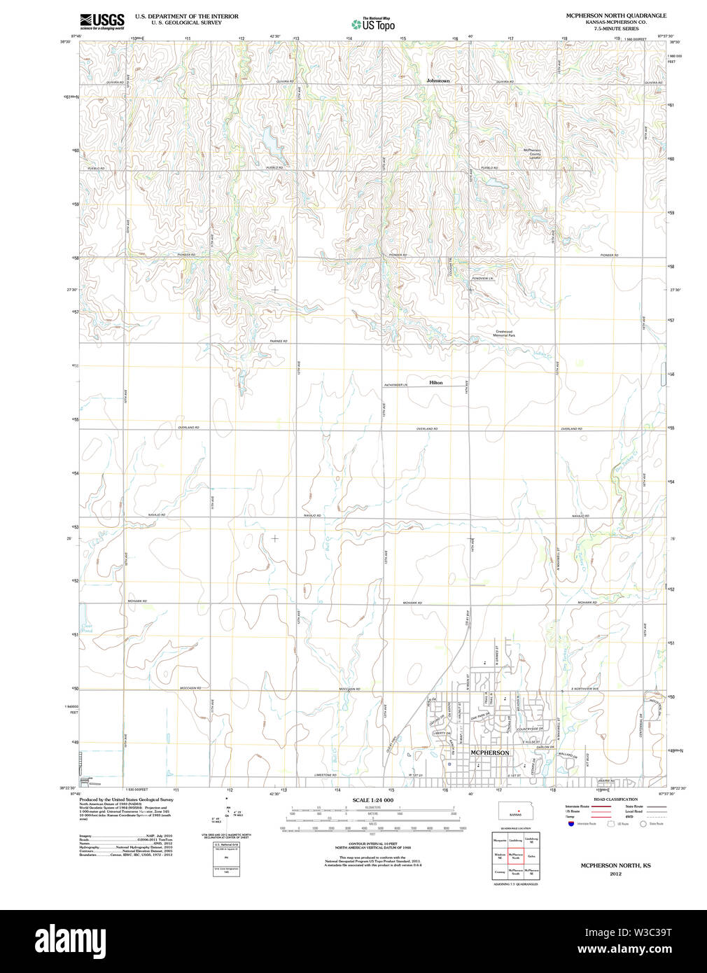 Map of mcpherson hires stock photography and images Alamy