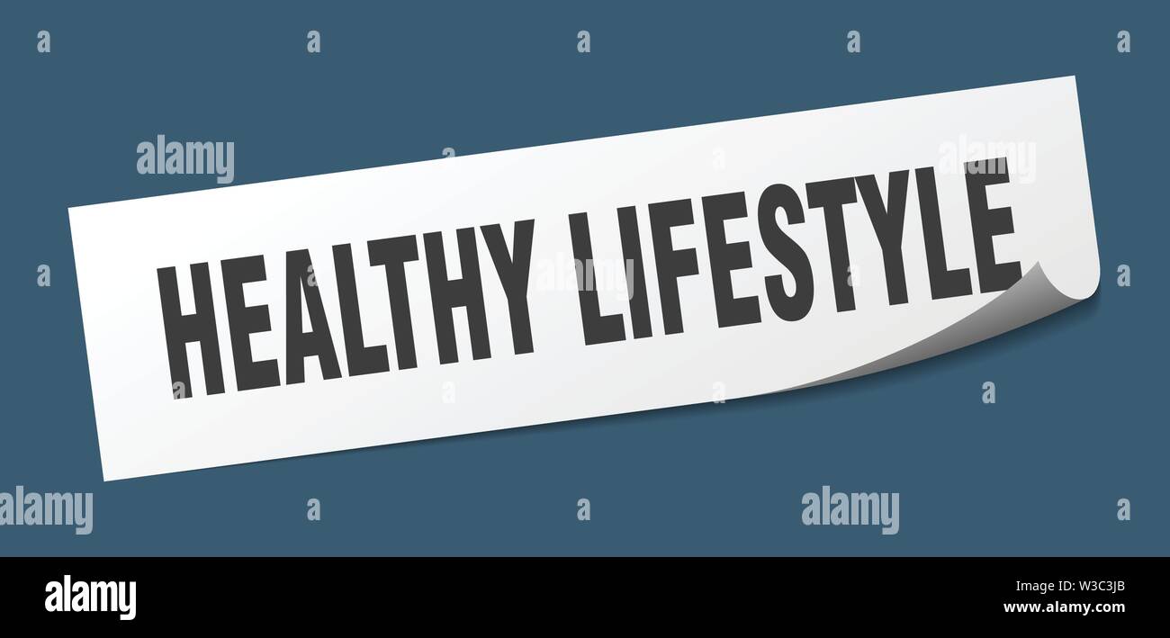healthy lifestyle sticker. healthy lifestyle square isolated sign ...