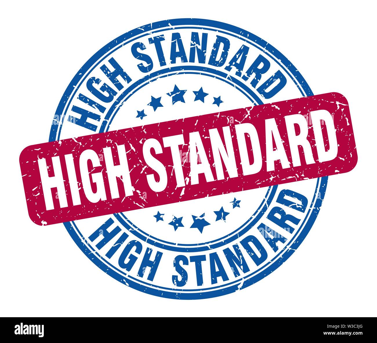 high standard stamp. high standard round grunge sign. high standard ...