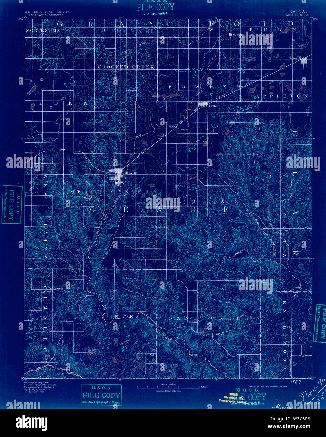 Meade kansas map hires stock photography and images Alamy