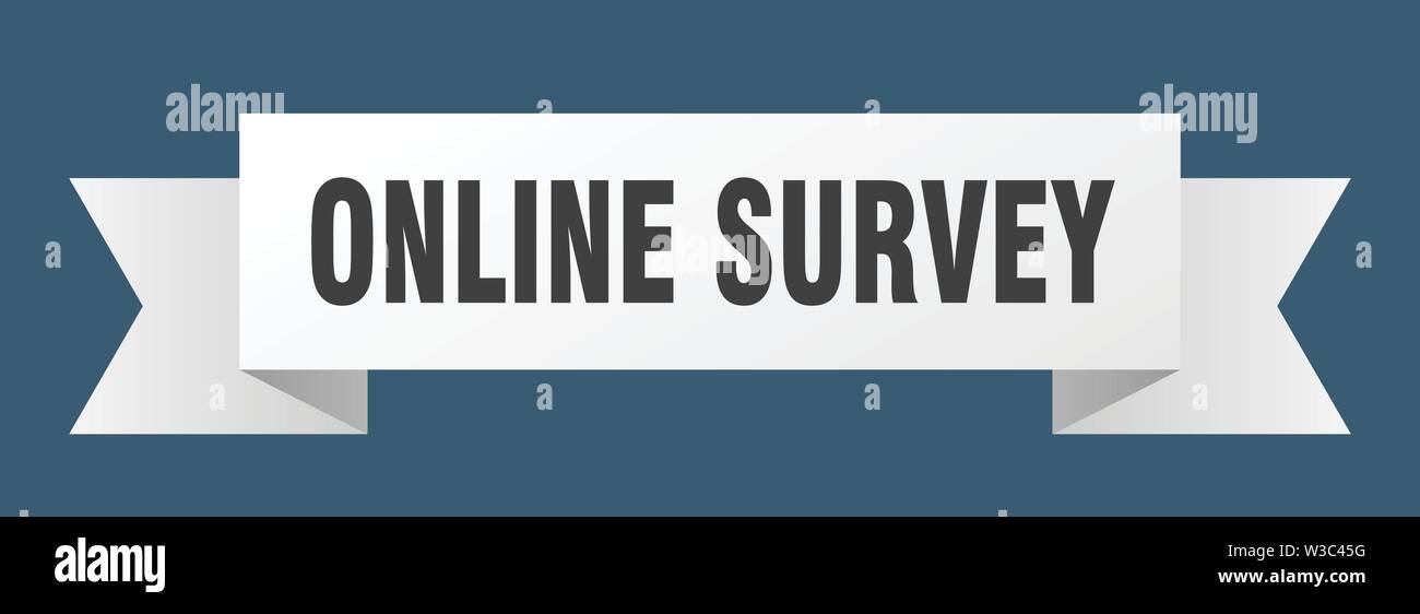 Online Survey Ribbon Online Survey Isolated Sign Online Survey - 