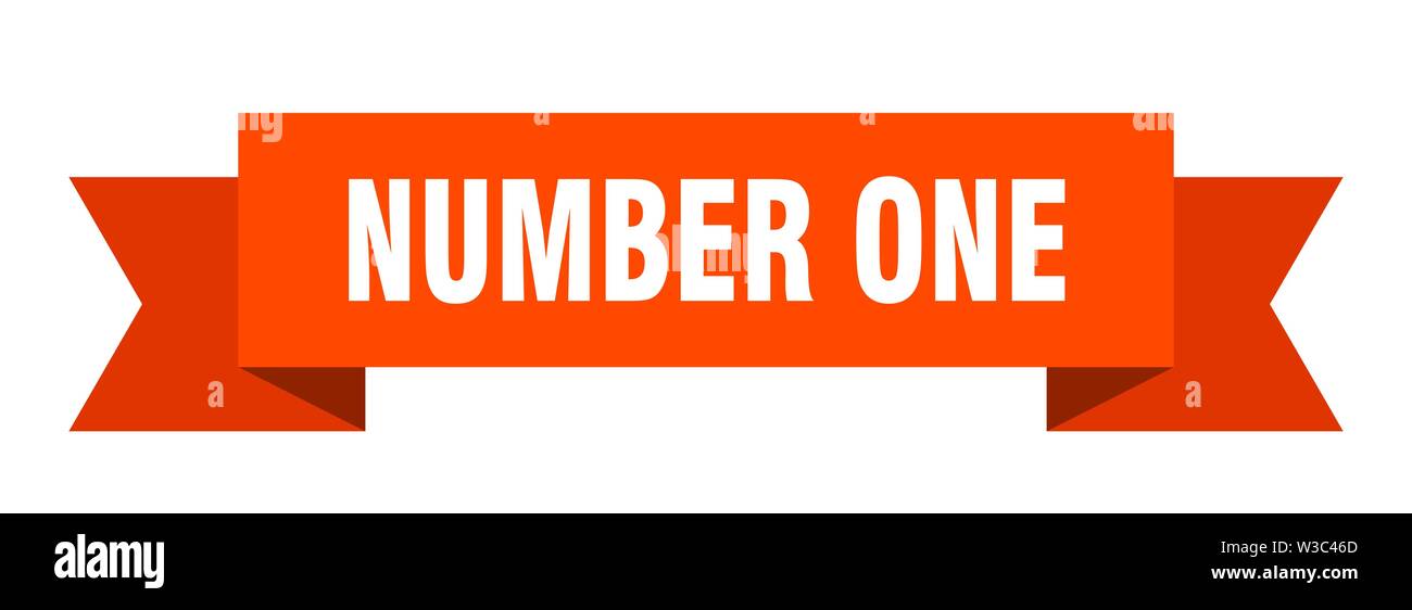number one ribbon. number one isolated sign. number one banner Stock ...