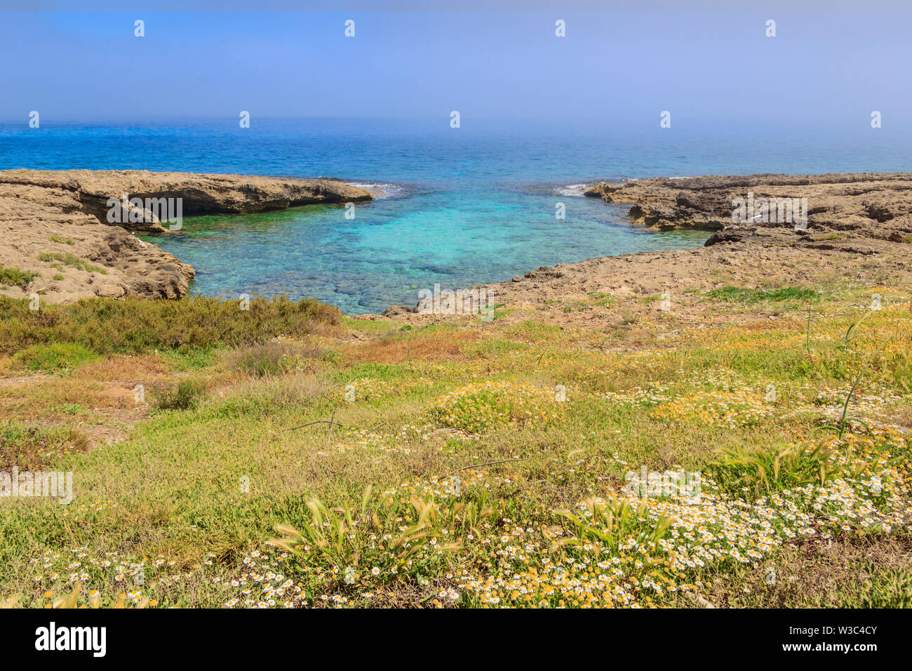 Torre Guaceto Nature Reserve: a nature sanctuary between the land and the sea.Italy (Apulia). Stock Photo