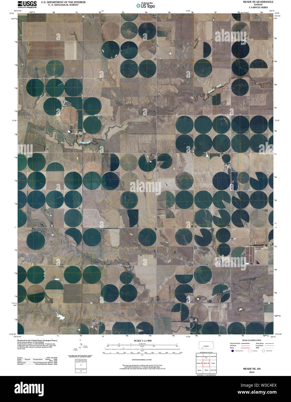 Map of meade kansas Cut Out Stock Images & Pictures Alamy