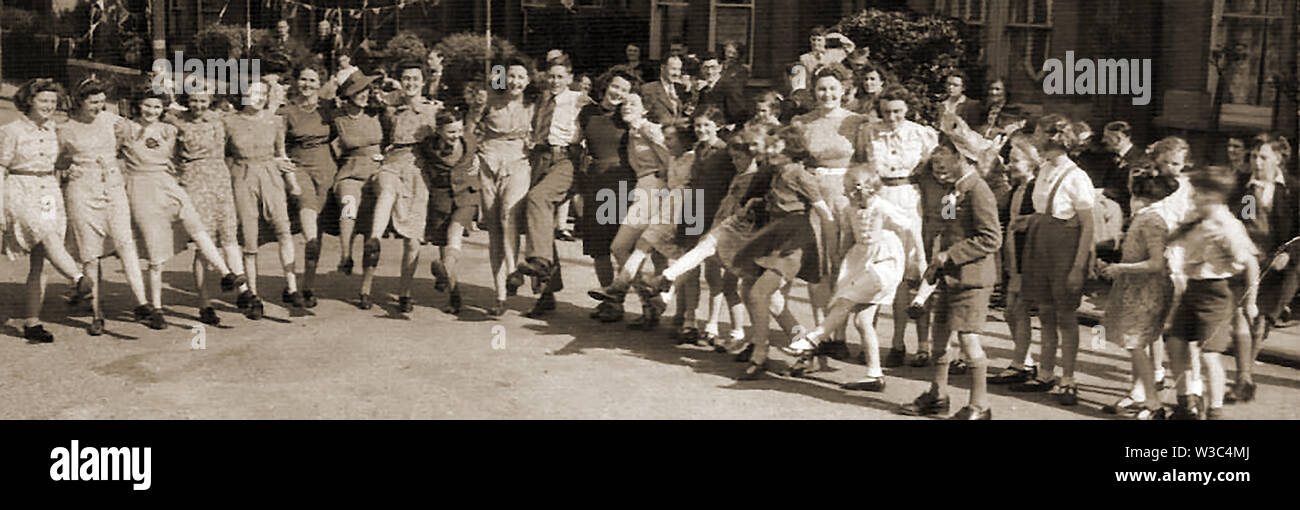 WWII - VE day celebrations Wolverton (Milton Keynes), Buckinghamshire Stock Photo