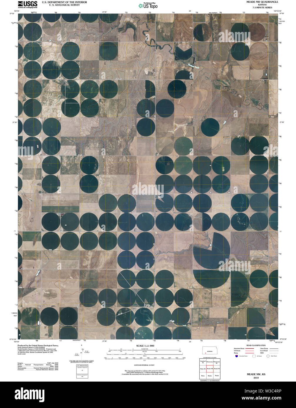 Map of meade kansas Cut Out Stock Images & Pictures Alamy