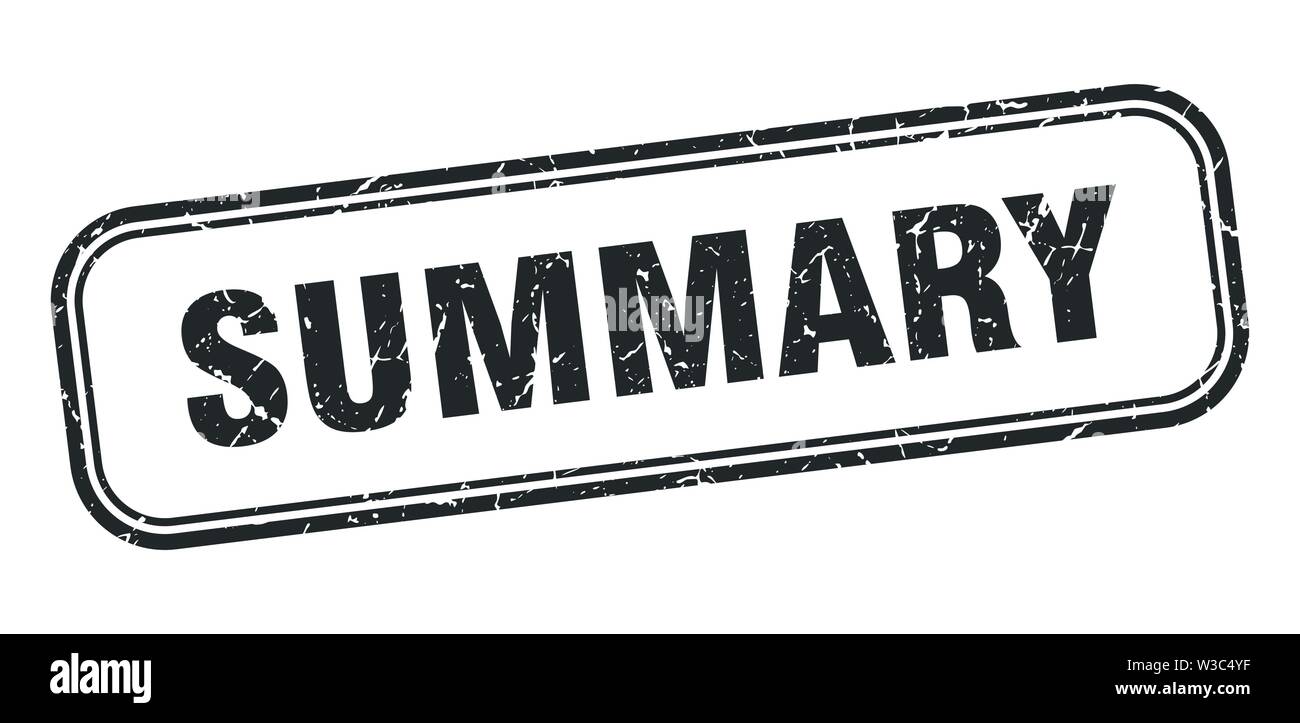 summary stamp. summary square grunge sign. summary Stock Vector Image ...