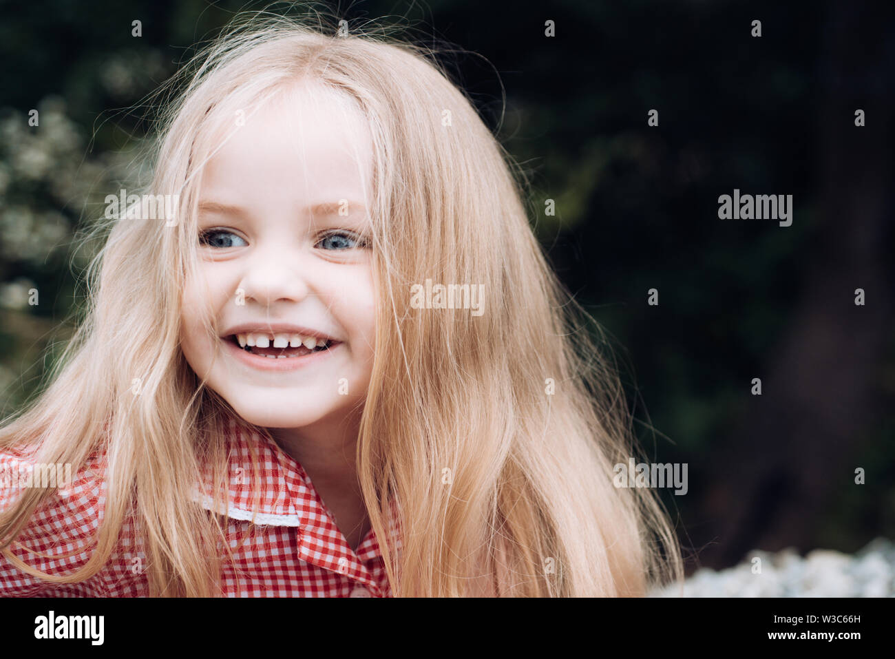 Perfect Healthy Hair Little Girl Wear Long Hair Small Girl With