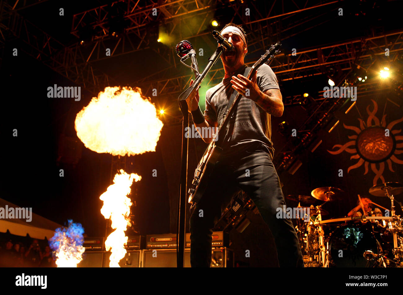 Sully Erna Lead singer of Godsmack Performs at Inkcarceration 7-13-2019 Stock Photo