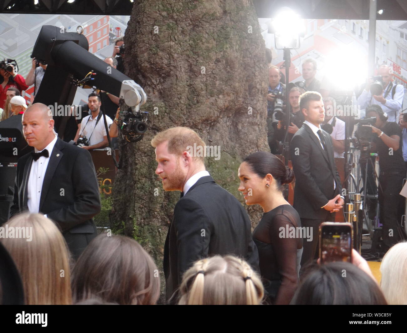 Meghan markle the lion king red carpet hires stock photography and