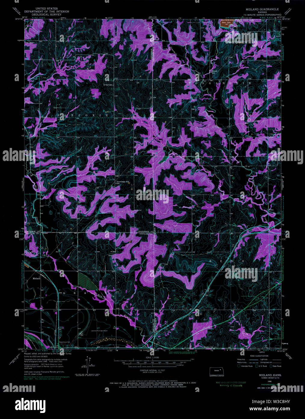 Map of midland hi-res stock photography and images - Alamy