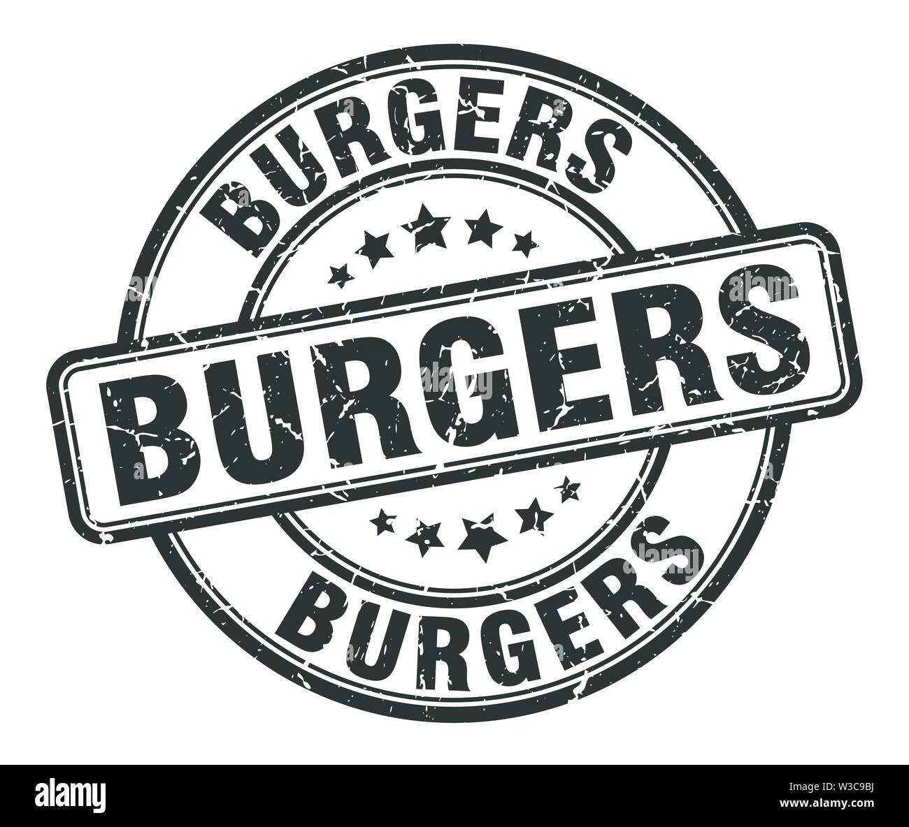 burgers stamp. burgers round grunge sign. burgers Stock Vector Image ...