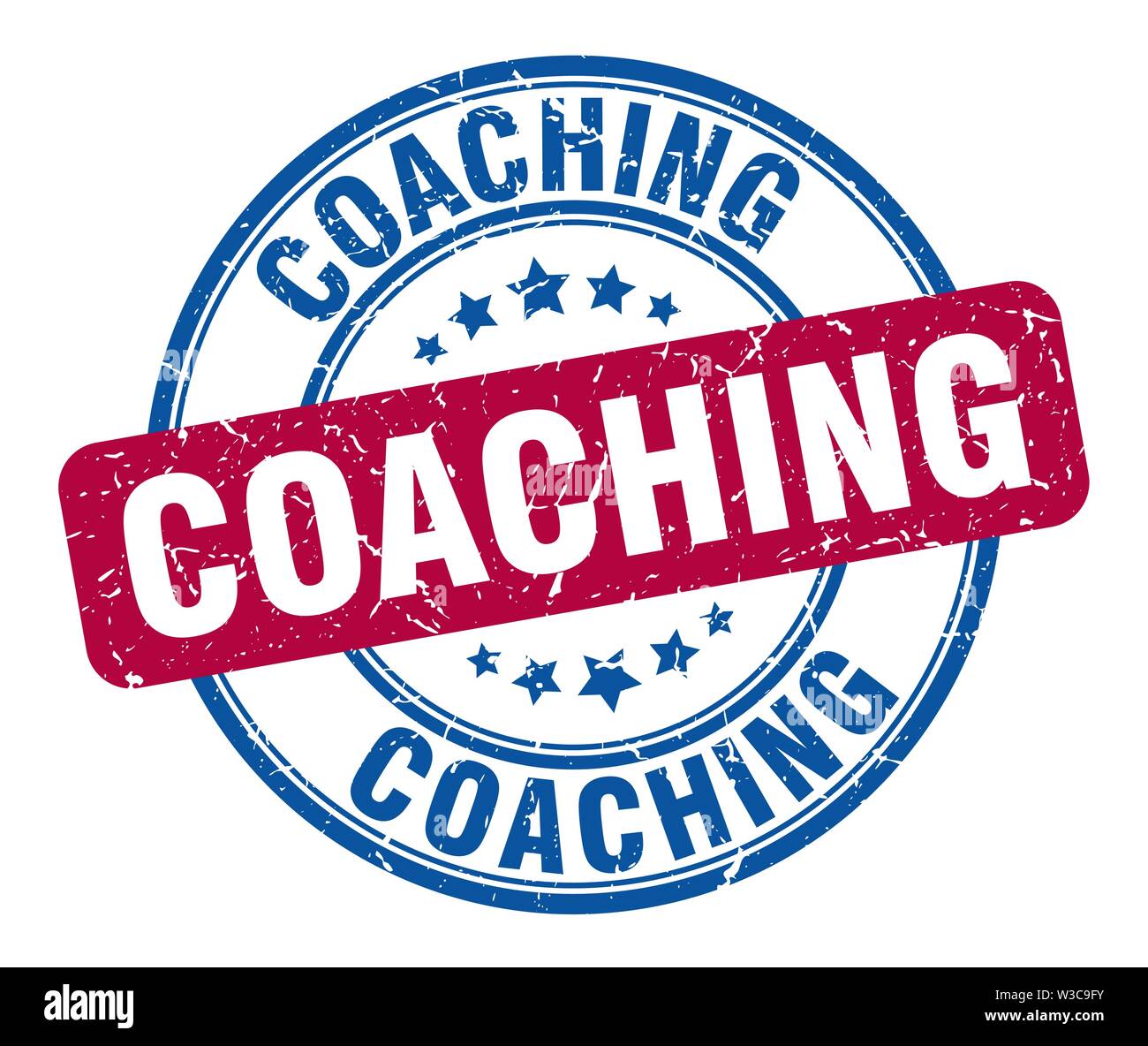 coaching stamp. coaching round grunge sign. coaching Stock Vector