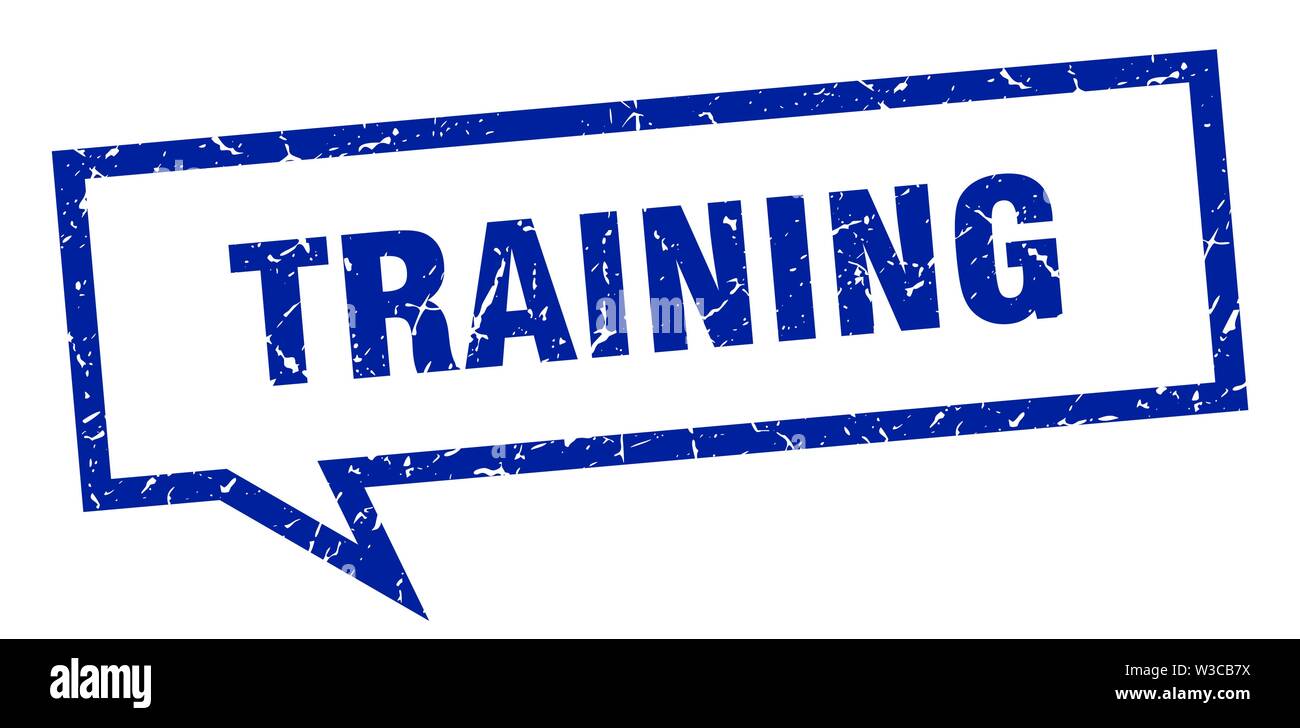 training sign. training square speech bubble. training Stock Vector