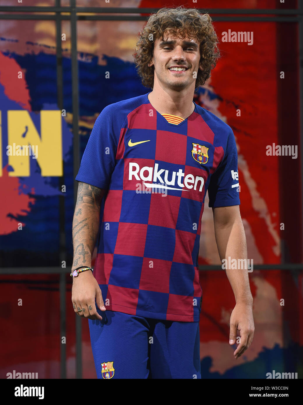 Antonie Griezmann during his presentation as FC Barcelona ...