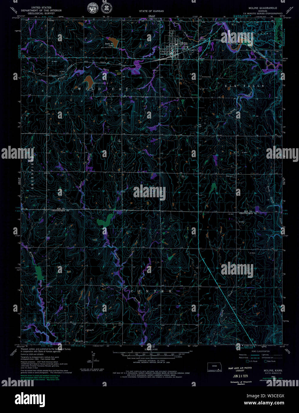 Moline kansas map hires stock photography and images Alamy