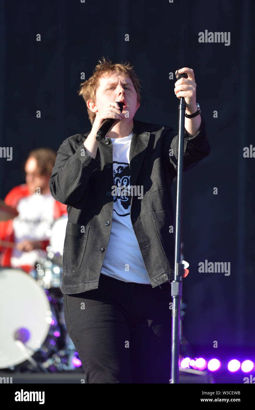 Glasgow, UK. 14 July 2019. Lewis Capaldi live in Concert at TRNSMT Music Festival on the main stage. Credit: Colin Fisher/Alamy Live News Stock Photo