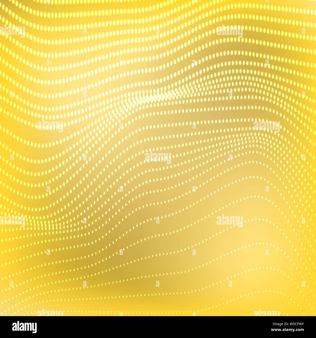 Polygonal Space. Low Poly Yellow Background with Connecting Dot. Big Data. Connection Structure. Grid with Dots Texture. Stock Vector