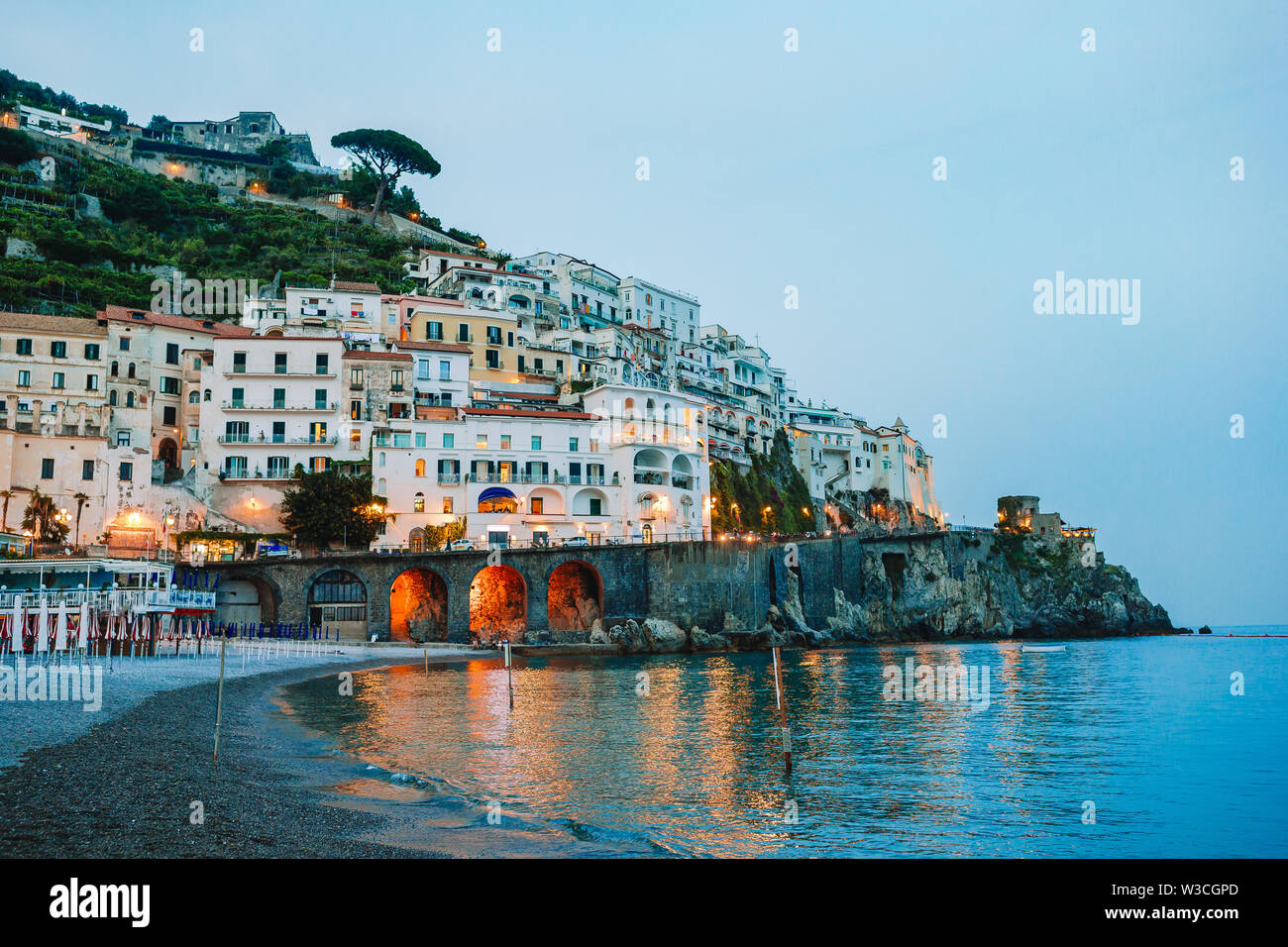 Beautiful coastal towns of Italy scenic Amalfi village in Amalfi
