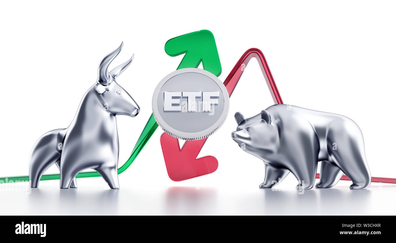 Bullish & Bearish Trends of ETF Stock Photo