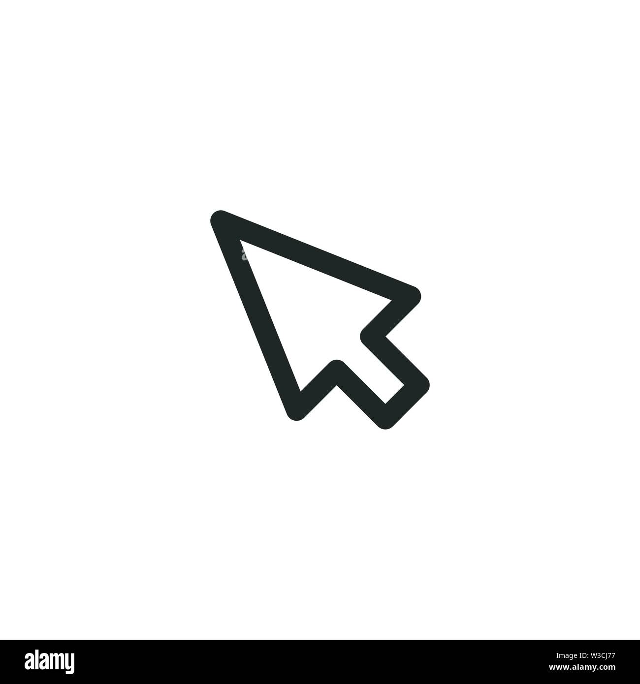 Arrow mouse cursor, isolated pointer icon, vector illustration. Stock Vector