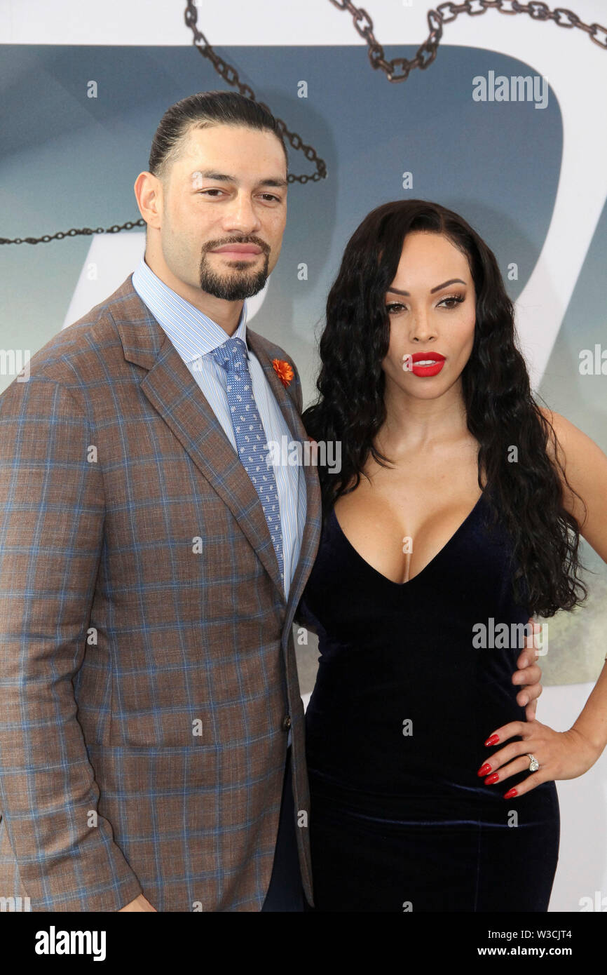 Roman Reigns and Galina Becker at the Universal Pictures World Premiere of 'Fast & Furious Presents: Hobbs & Shaw'. Held at the Dolby Theater in Hollywood, CA, July 13, 2019. Photo by: Richard Chavez / PictureLux Stock Photo