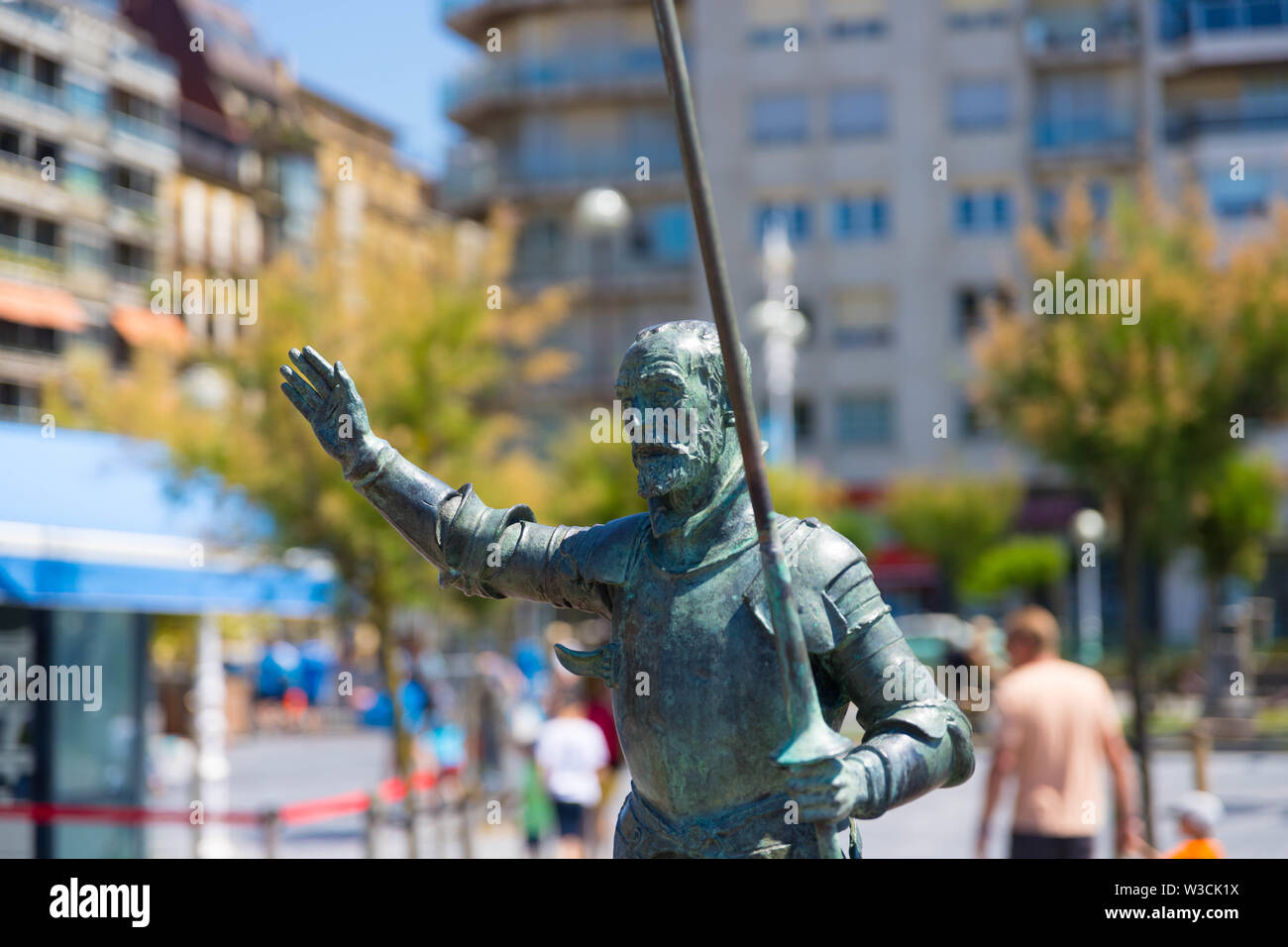 Don quixote bronze statue Saint sebastian Stock Photo Alamy