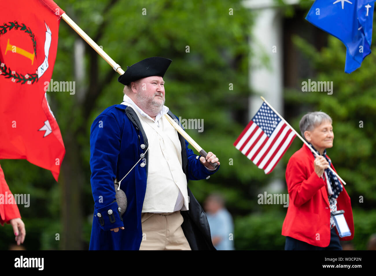 Louisville, Kentucky, USA May 2, 2019 The Pegasus Parade, Members of the Sons of the American