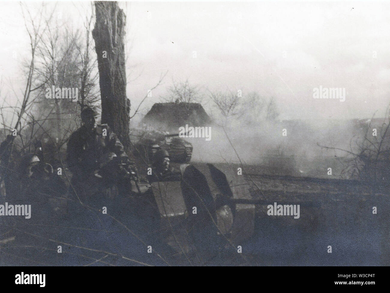 Wehrmacht Troops in defensive position 1943 on the Russian Front Stock Photo